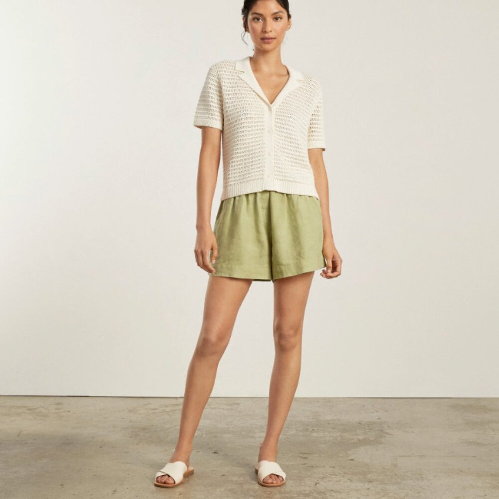 Everlane Linen Boxer Short - Leek
